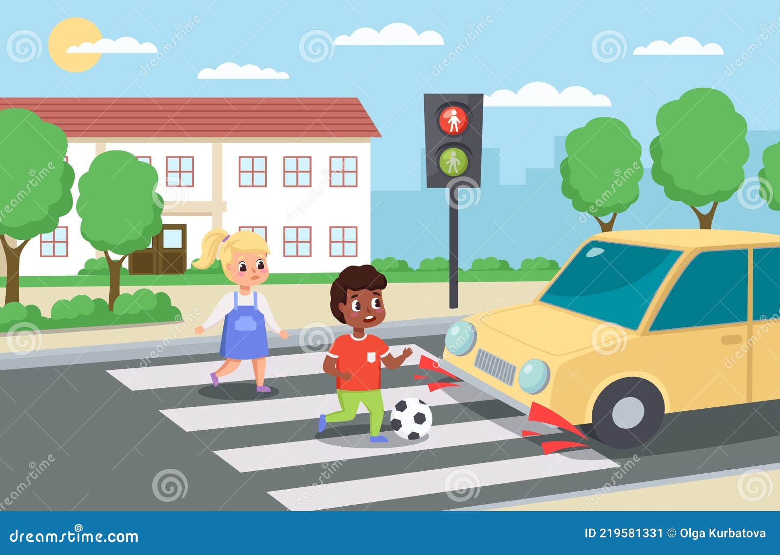 Dangerous Crosswalk Stock Illustrations – 229 Dangerous Crosswalk