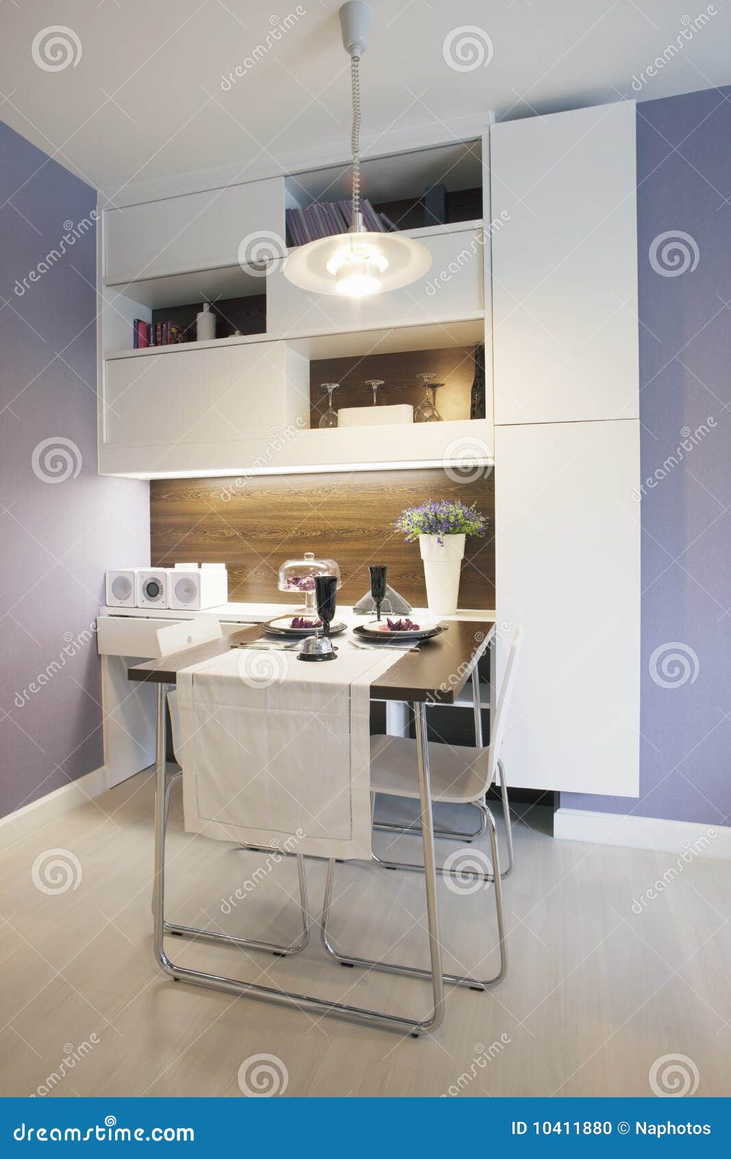 Violet dining room stock photo. Image of dining, corner 10411880
