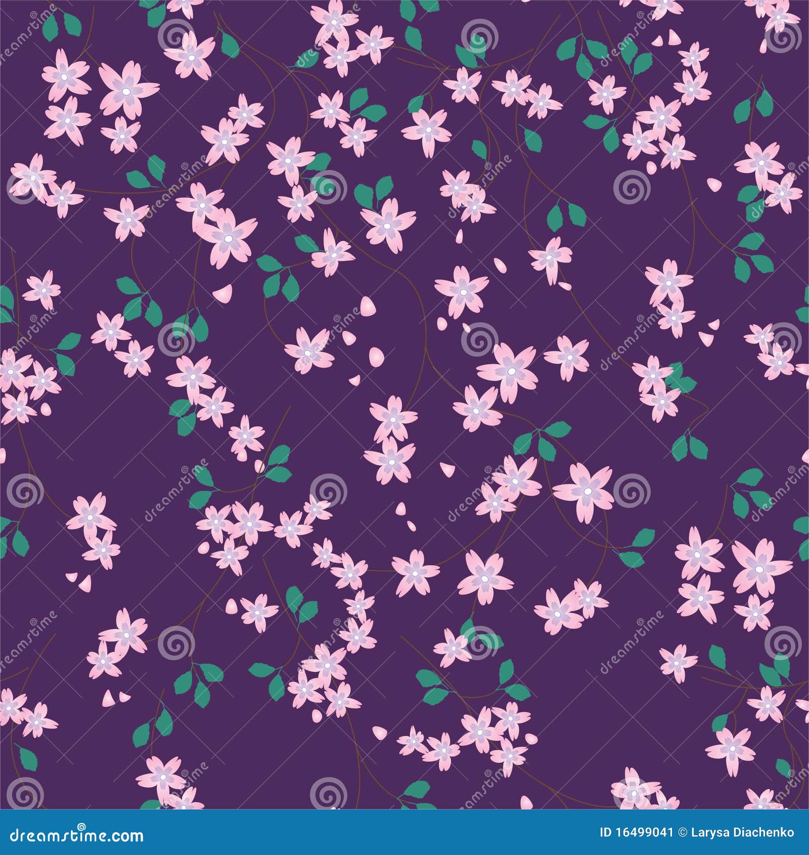 Violet floral pattern stock vector. Illustration of illustrationrn