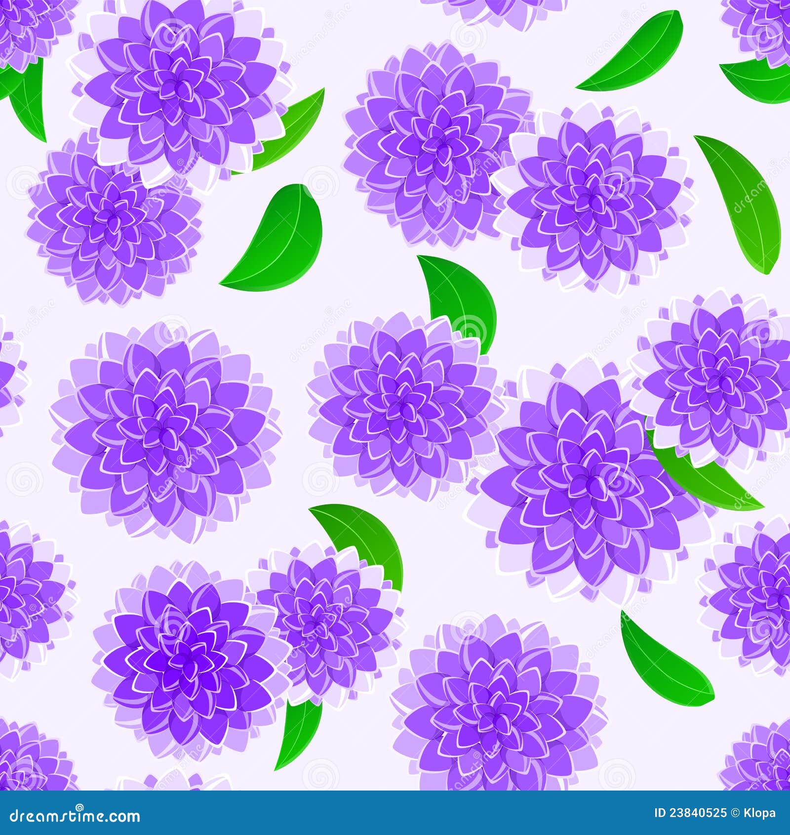 Violet Flower Seamless Pattern Stock Vector - Illustration of paper