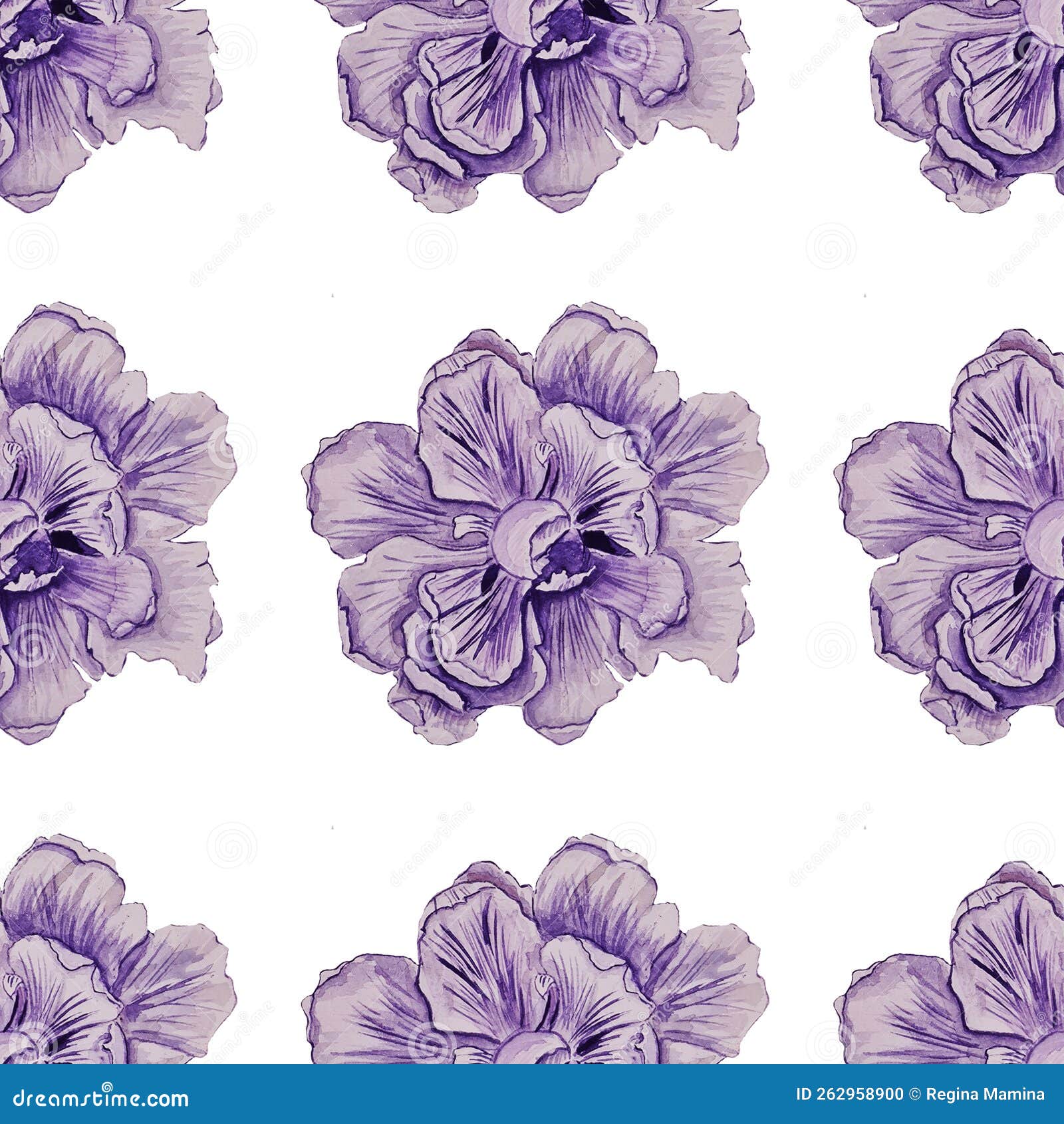 Violet Lilas Vert Clair Fleur Vert Clair Sur Fond Blanc Et Noir