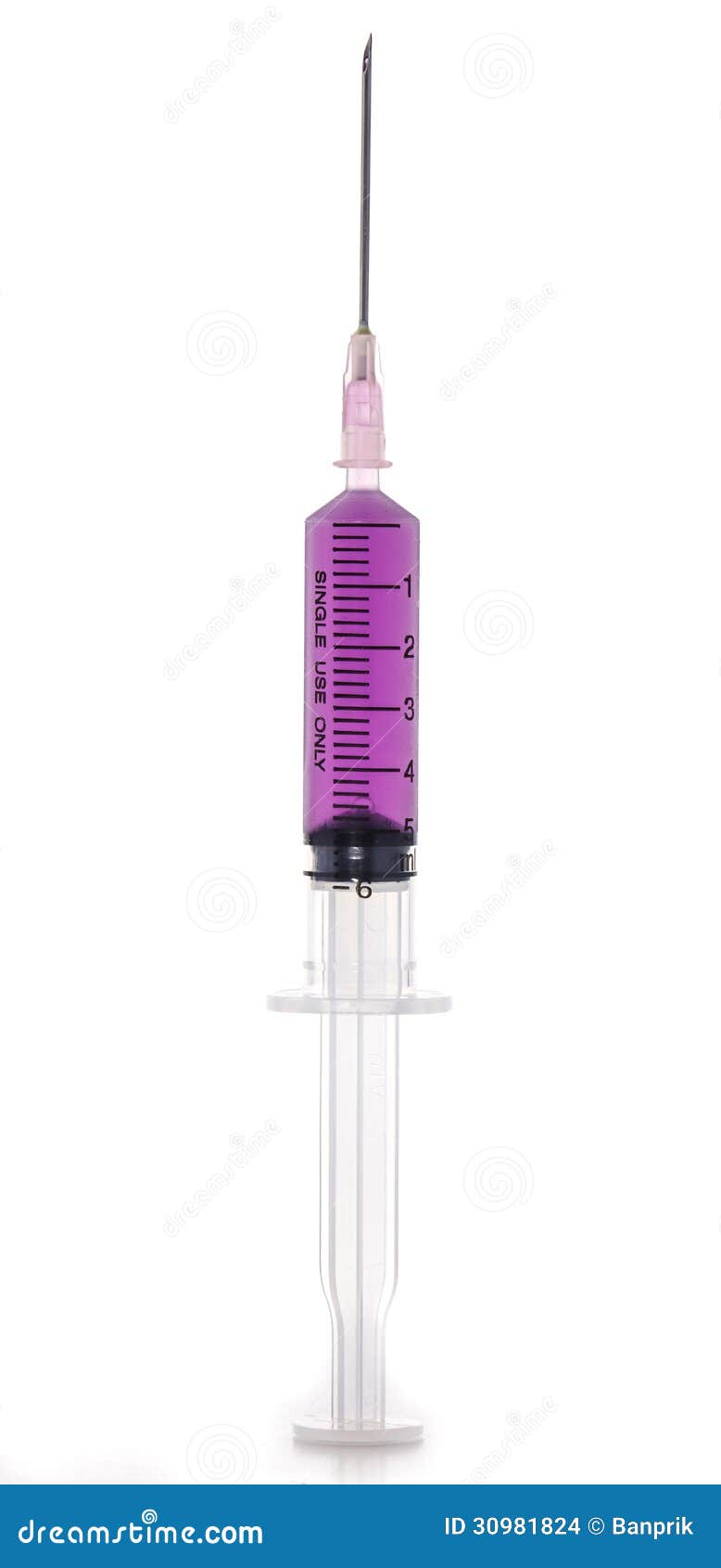 Violet Liquid Drug In Syringe Stock Photo Image of closeup, treatment
