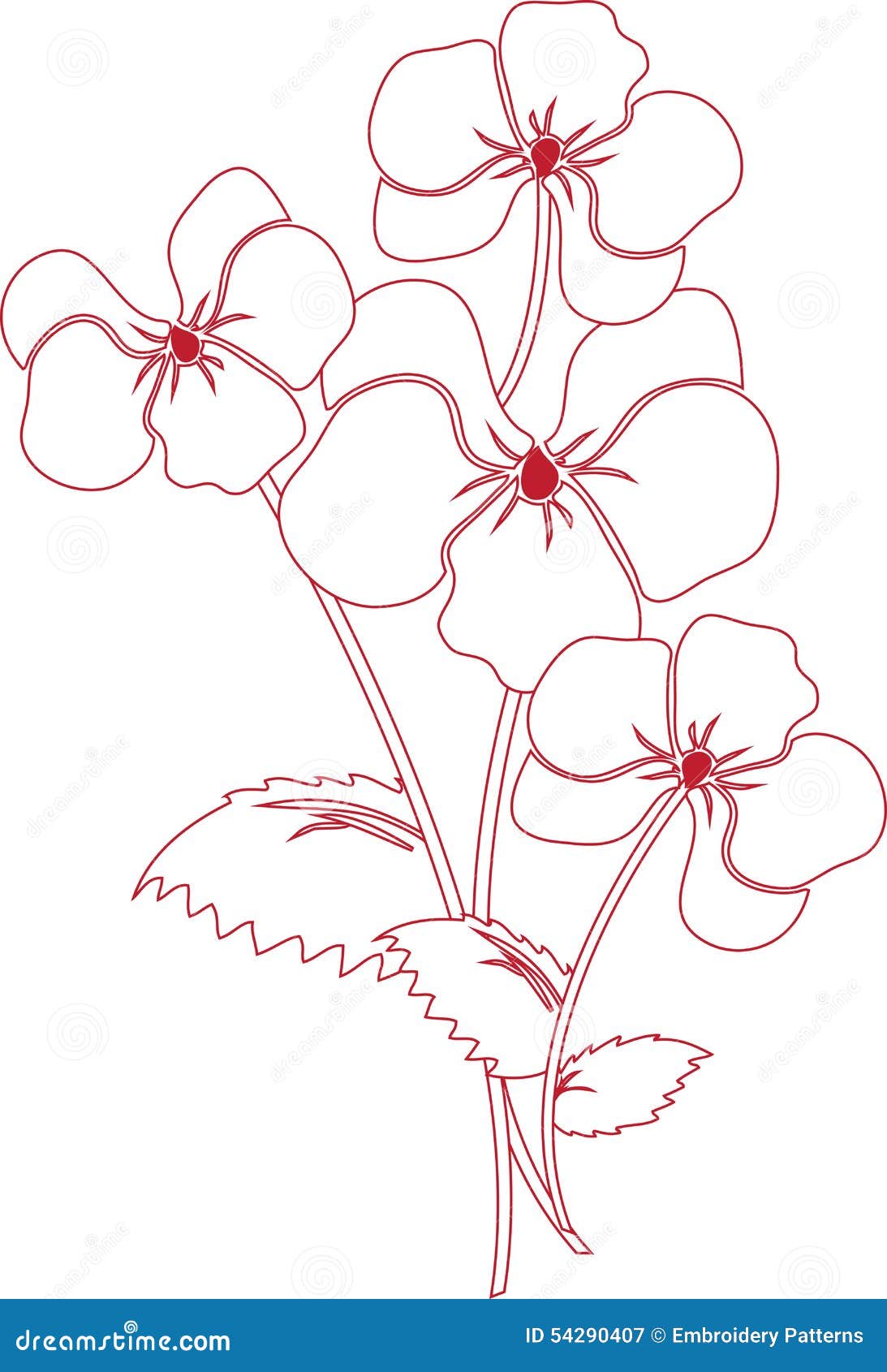 Violet Outline stock vector. Illustration of leaf, violet - 54290407