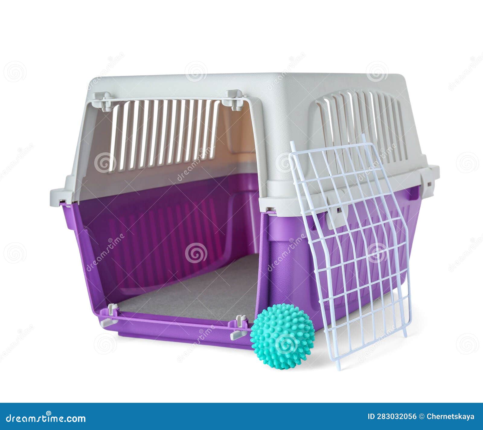 violet-pet-carrier-and-toy-isolated-on-white-stock-photo-image-of