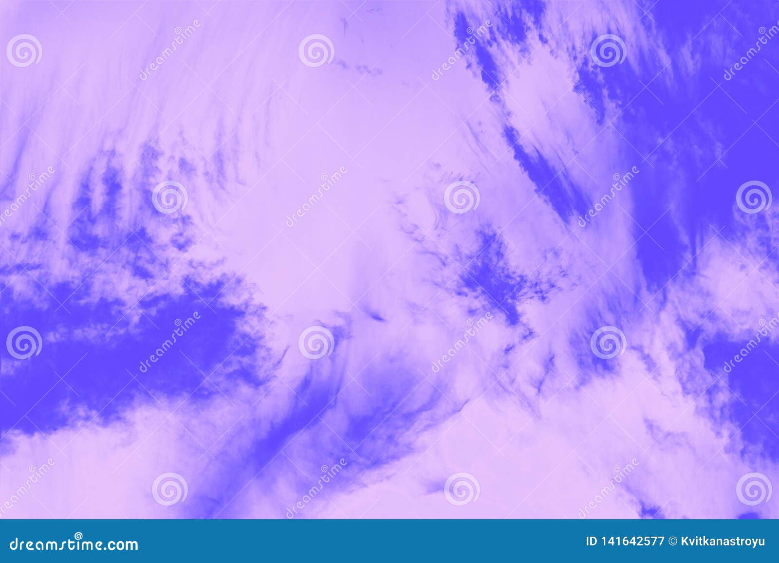 violet purple sky with cirro cumulus clouds. sky background. looks like a marble texture