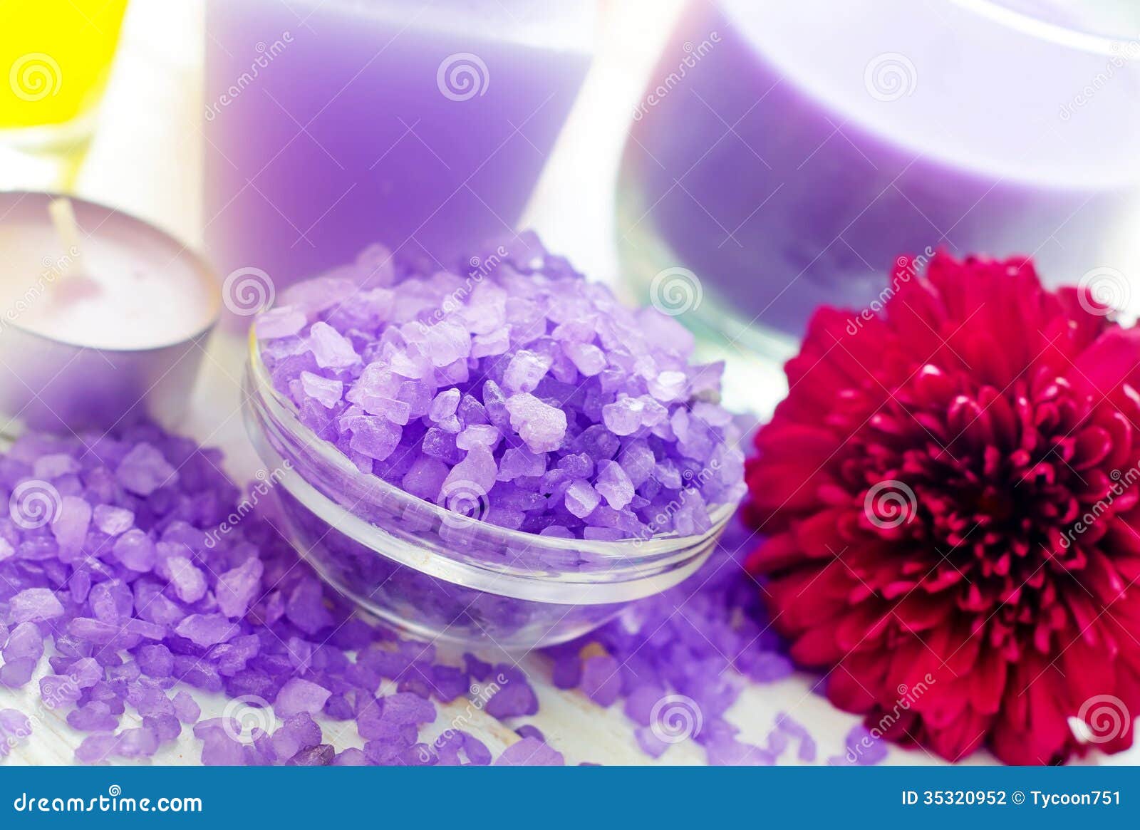 Violet sea salt stock photo. Image of body, health, massage 35320952