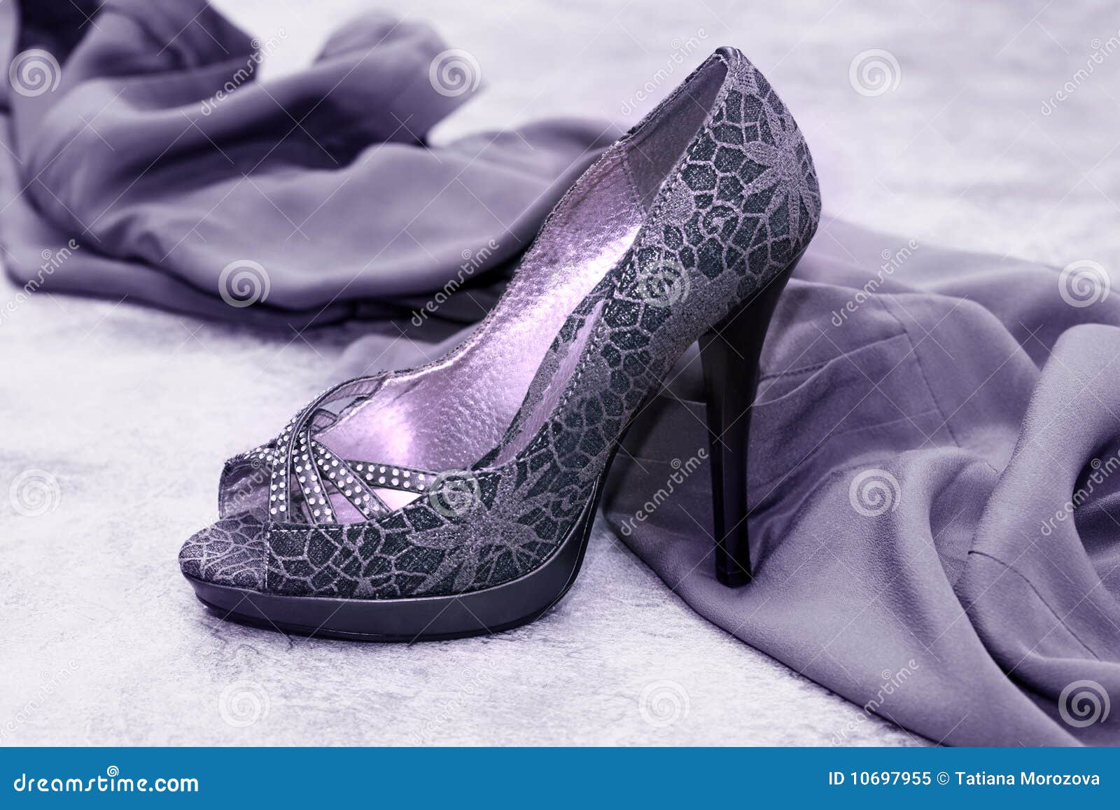 Violet shoes stock image. Image of classic, allure, garment 10697955