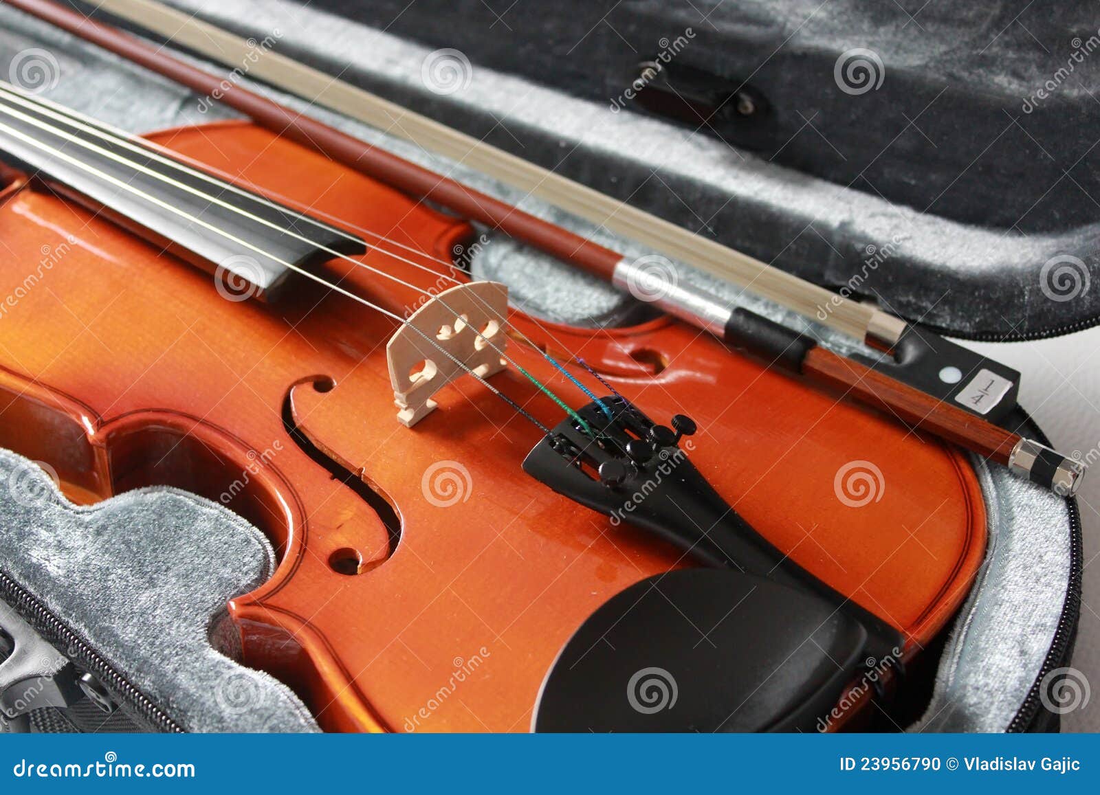 Violin in the box stock photo. Image of idea, vintage 23956790