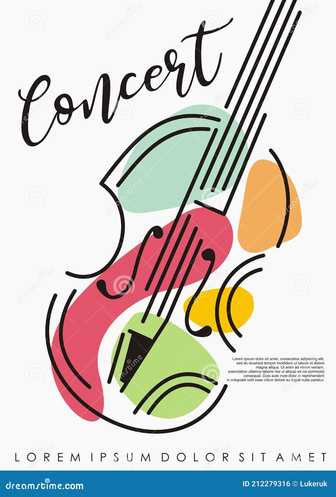 violin classical music concert poster