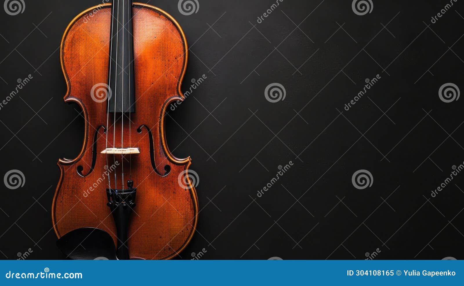 Violin Concert Advertisment Background with Copy Space Stock Image