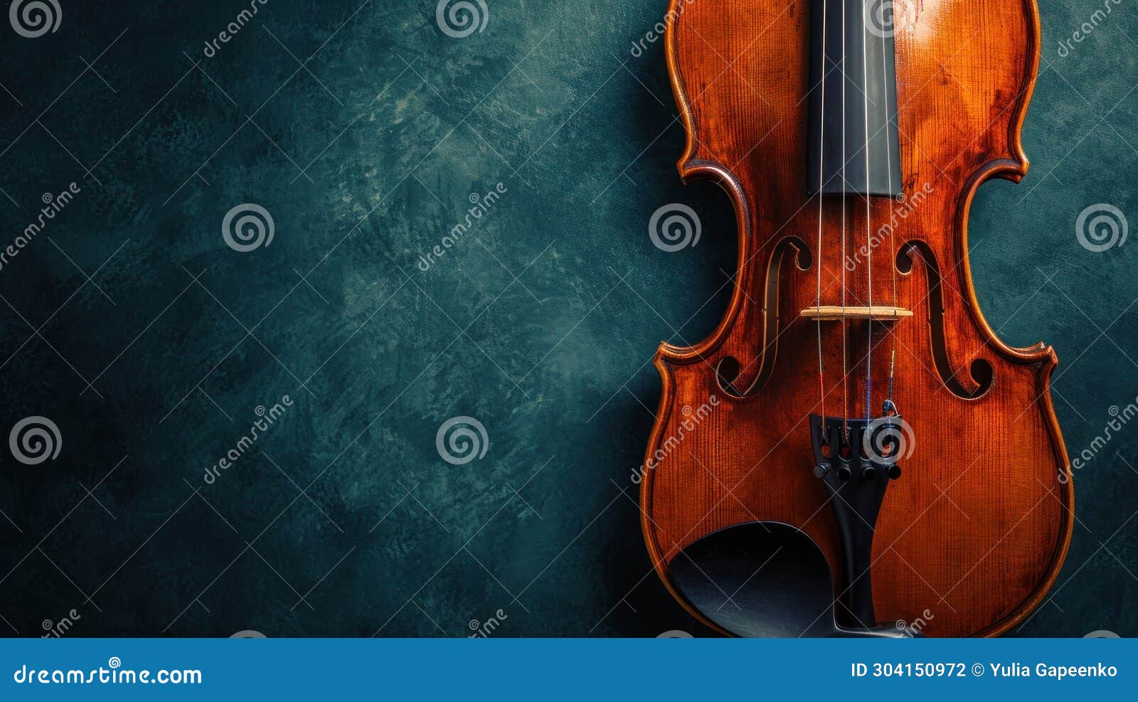Violin Concert Advertisment Background with Copy Space Stock Photo