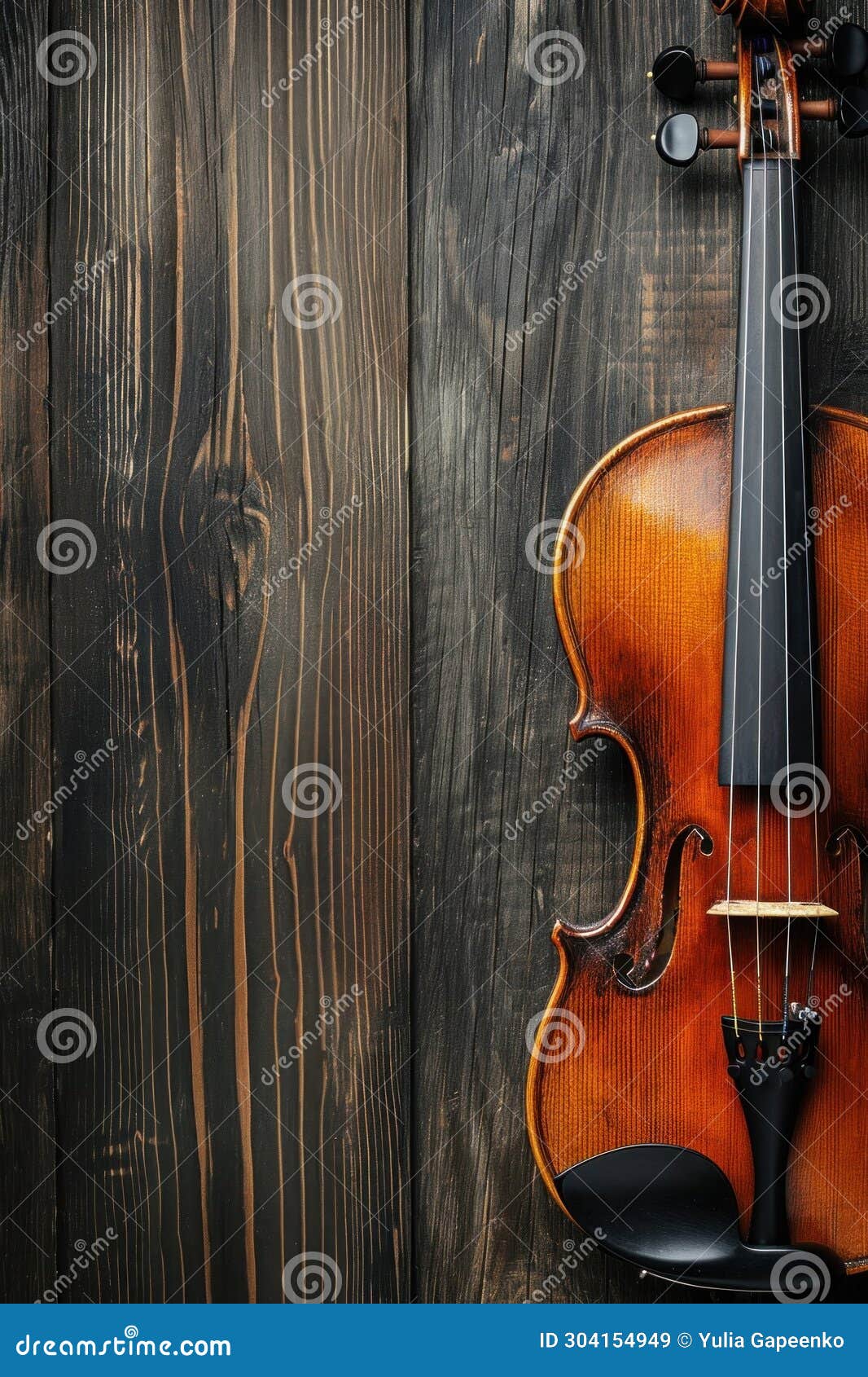 Violin Concert Advertisment Background with Copy Space Stock Image