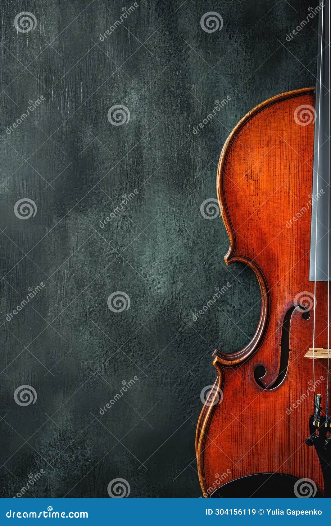 Violin Concert Advertisment Background with Copy Space Stock Image