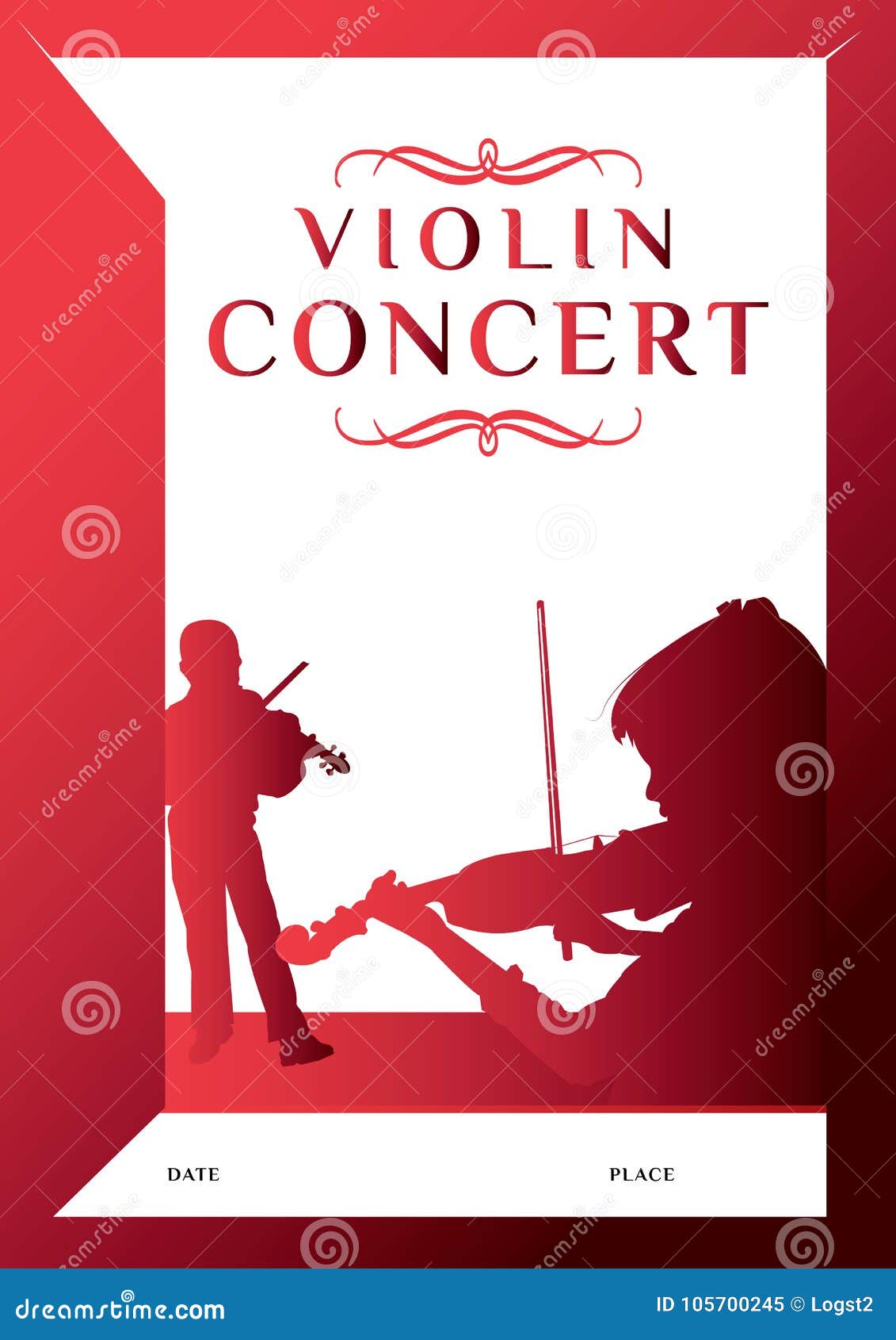 Violin Concert Poster Vector Stock Vector Illustration of leisure