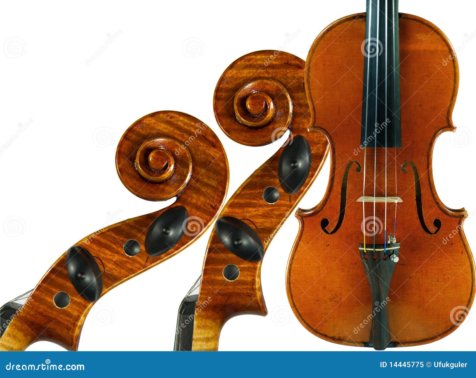 Violin detail stock image. Image of head, ornate, neck 14445775