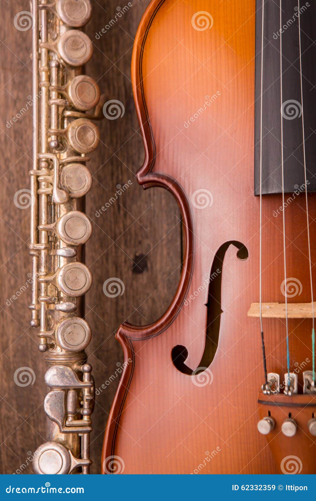 Violin and flute stock image. Image of cello, objects 62332359