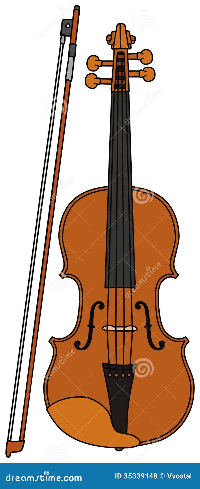 Violin stock vector. Illustration of music, gosling, classical - 35339148
