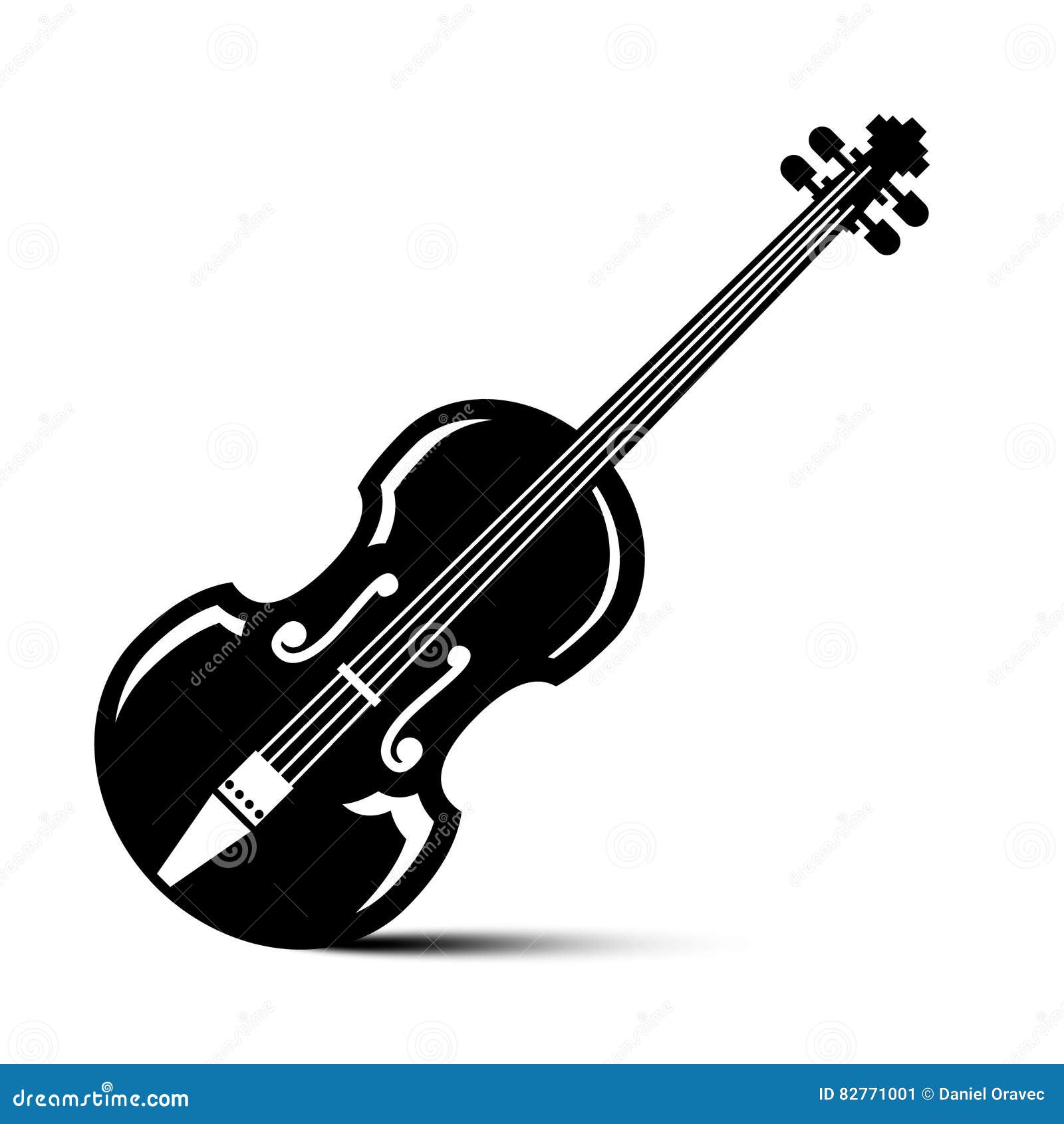 Violin Icon. stock vector. Illustration of antique, viola - 82771001