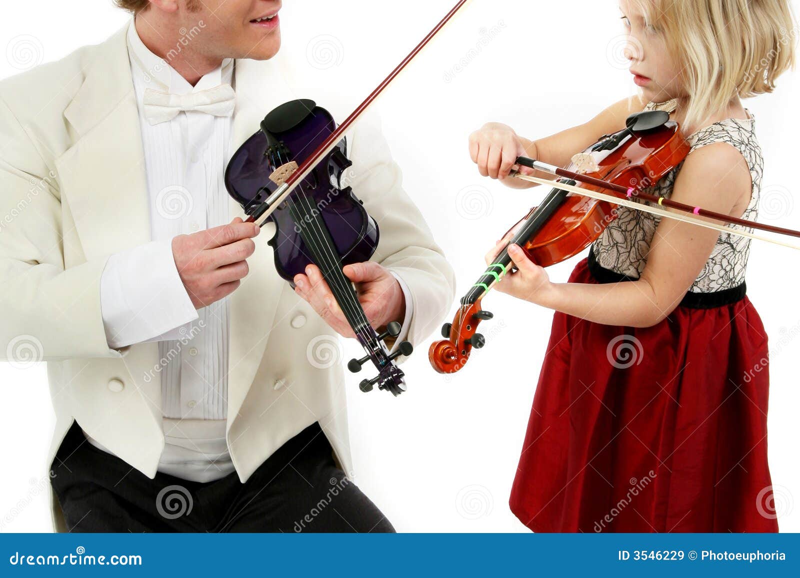 Violin Lesson stock image. Image of child, instruments 3546229