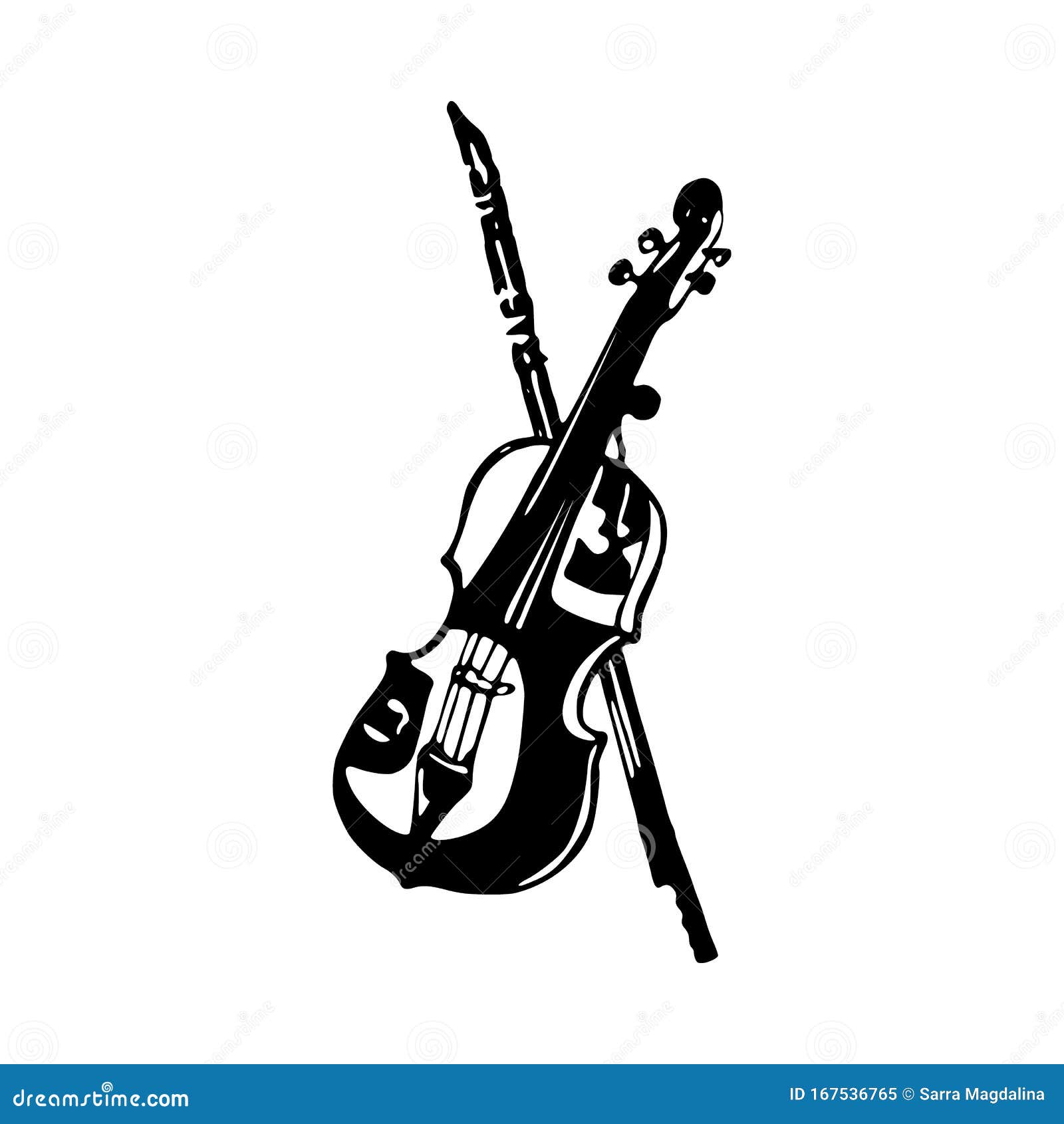 Download Violin Logo Design Vector Template For Music Course Or Concert. Stock Vector - Illustration of ...