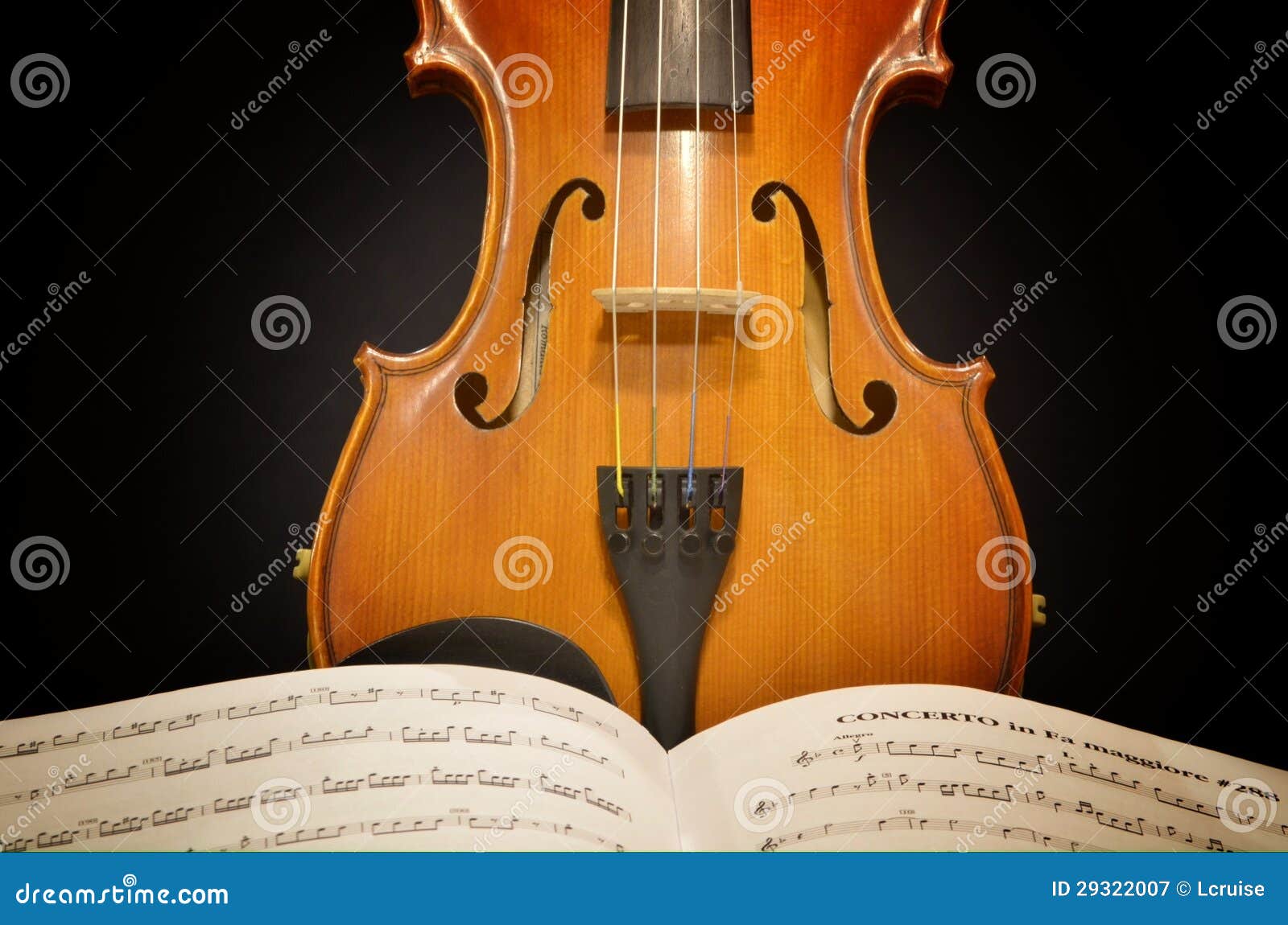 Violin with music stock image. Image of wooden, lesson 29322007