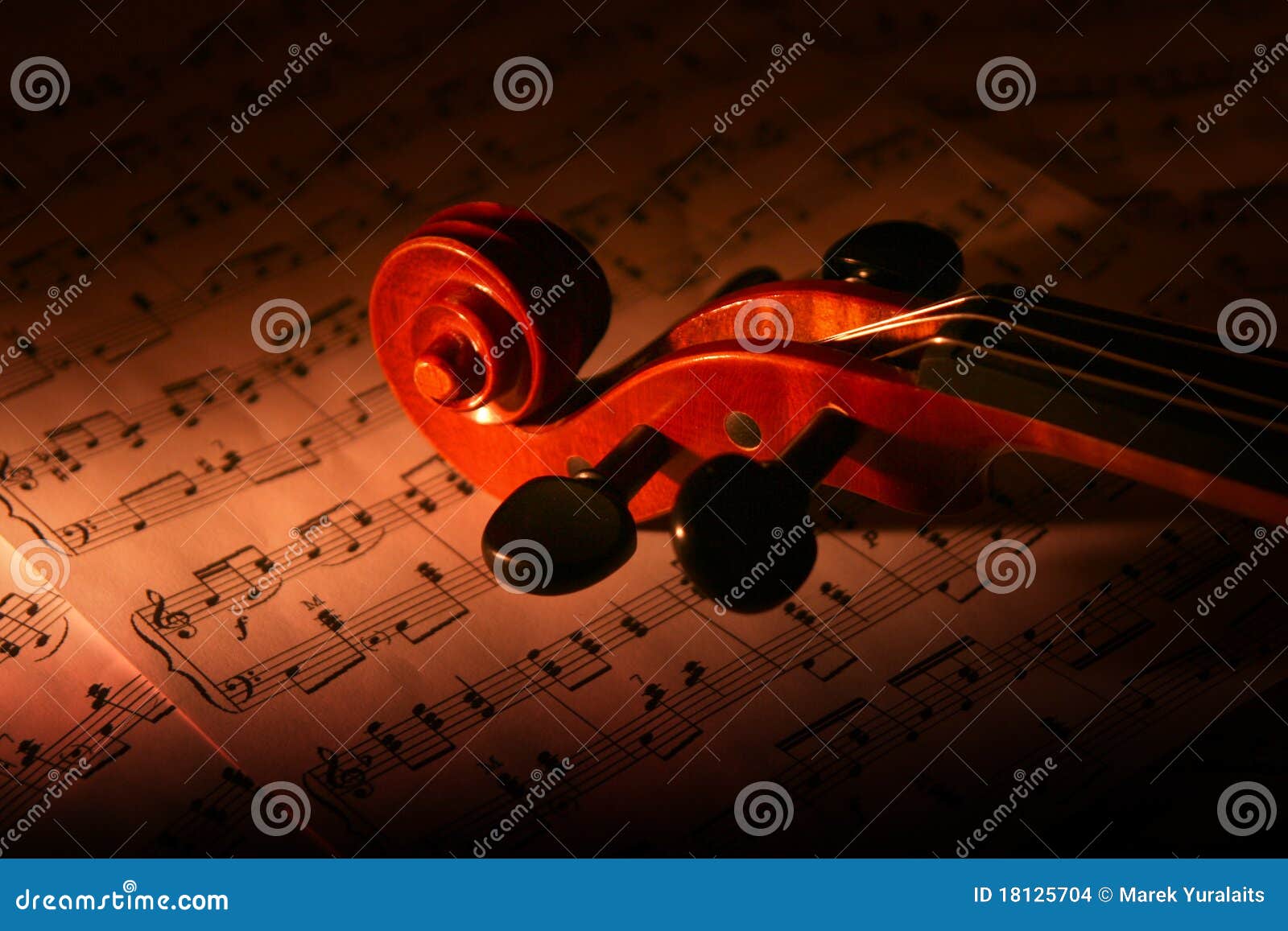 violin and music sheet