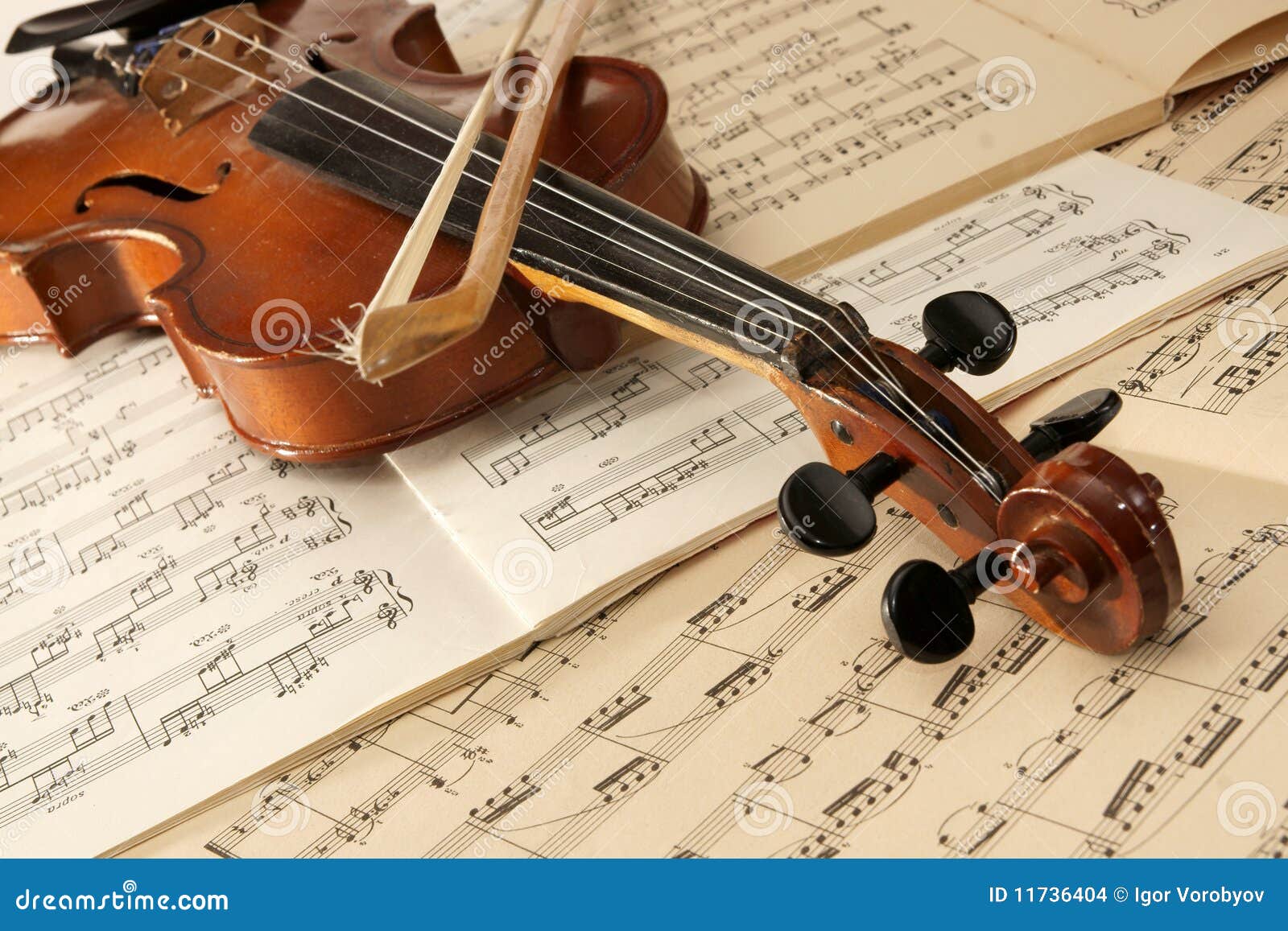 Violin and musical notes stock photo. Image of strings 11736404