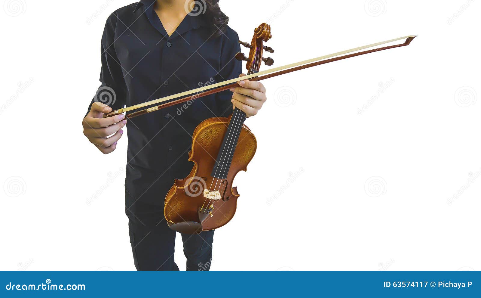 Violin on musician stock image. Image of music, modern 63574117