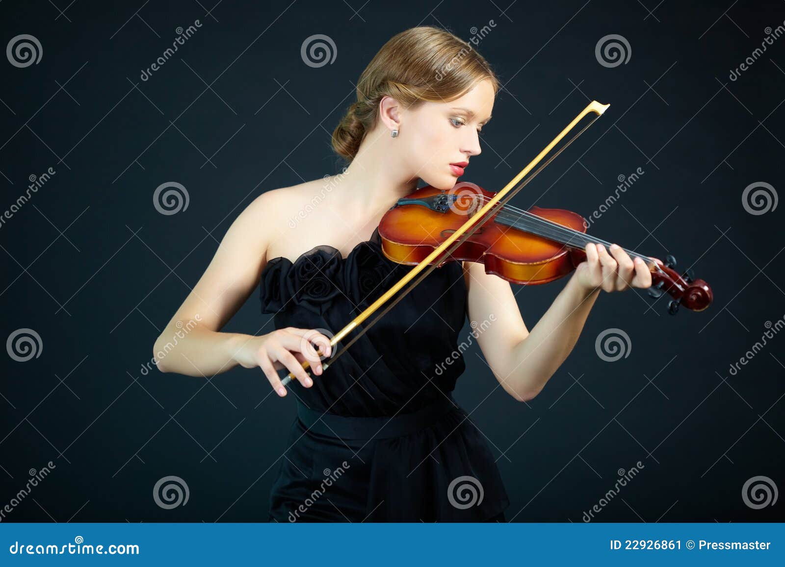 Violin performance stock image. Image of model, healthy 22926861