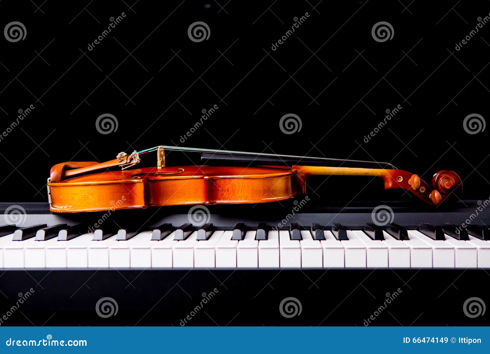 Violin on the piano stock image. Image of piano, chamber 66474149