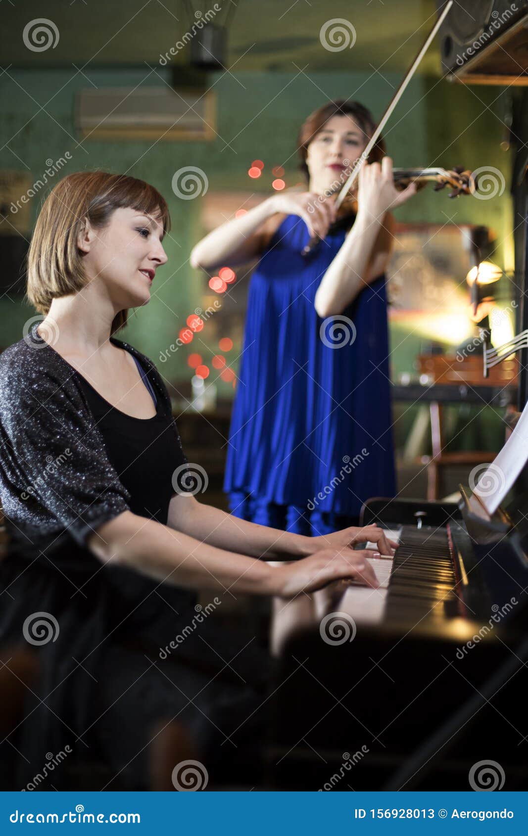 Violin and Piano Musical Duet Stock Image Image of acoustic, play
