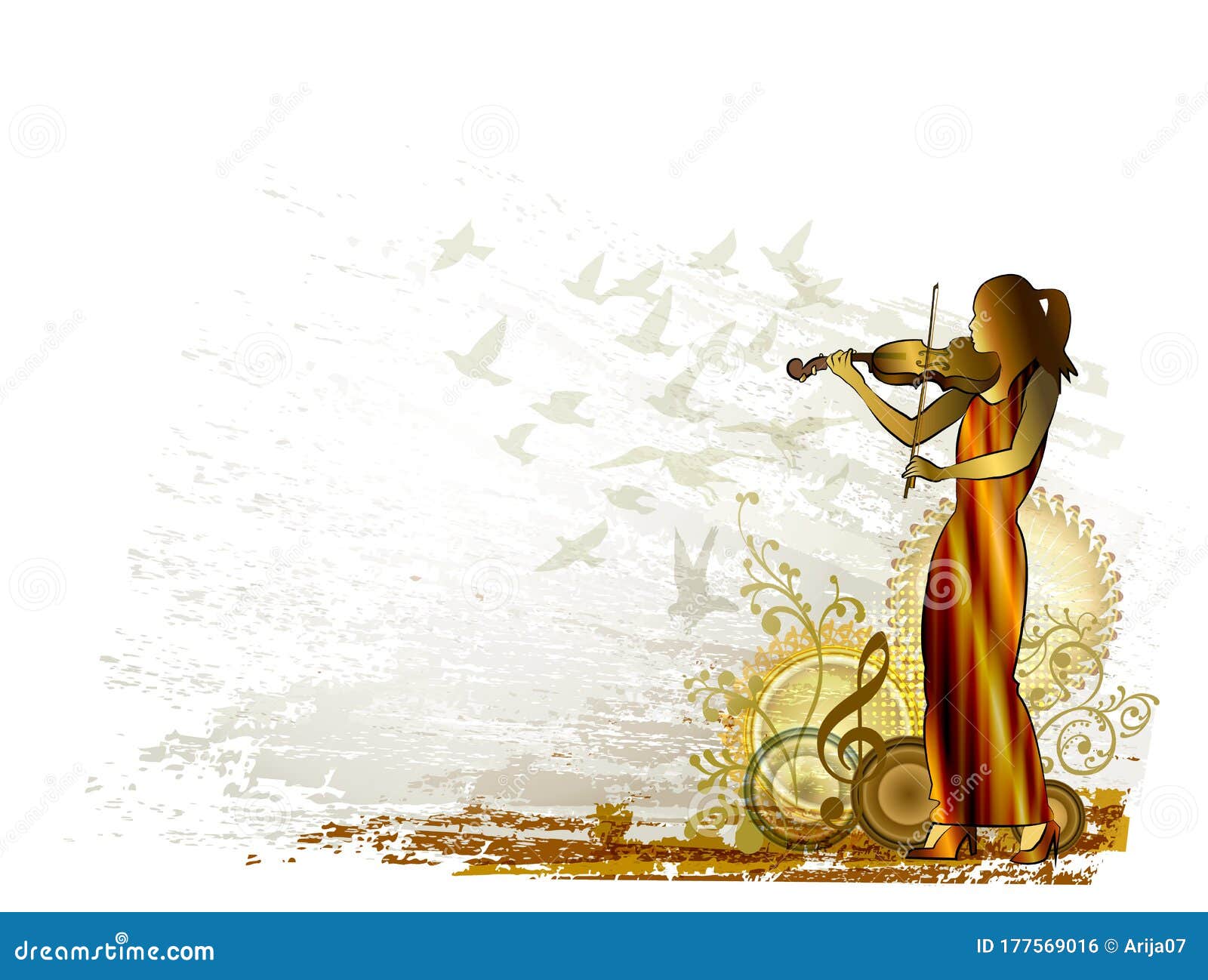 violin player. classical music concert. hand-drawn  