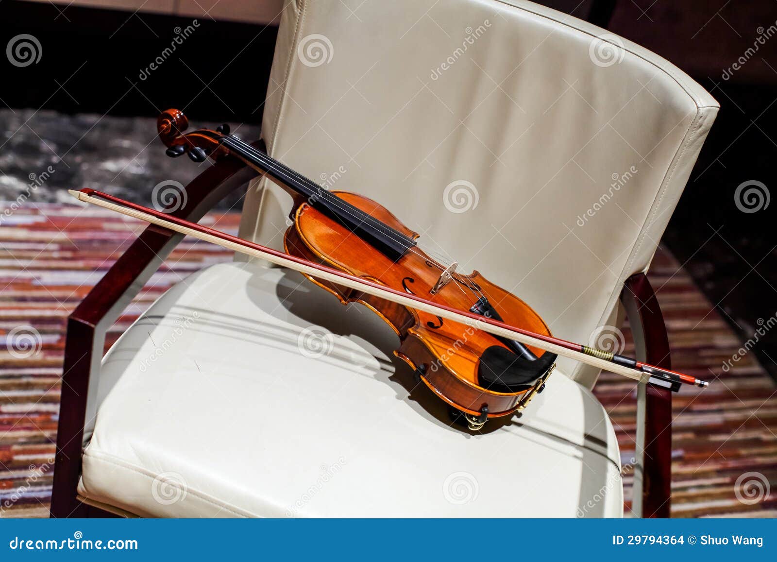 Violin on a Chair stock photo. Image of orchestra, lighting 29794364