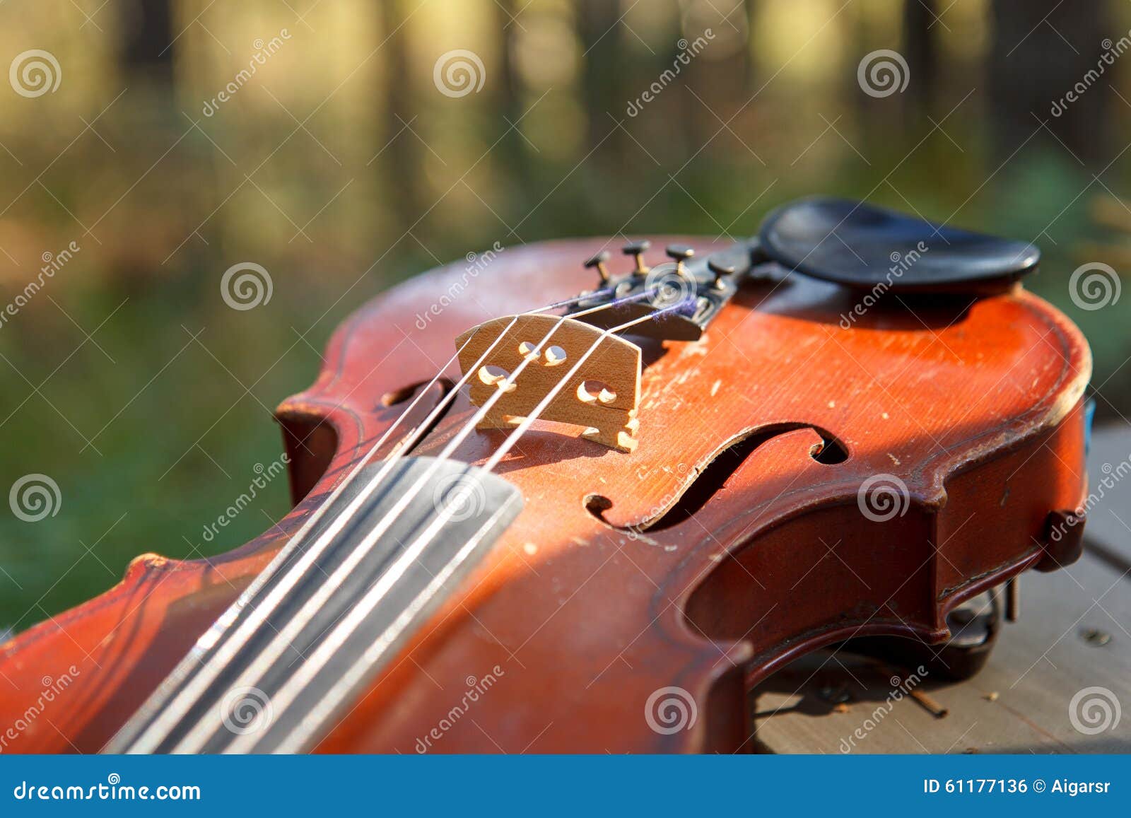 Violin in sun lights stock photo. Image of classical 61177136