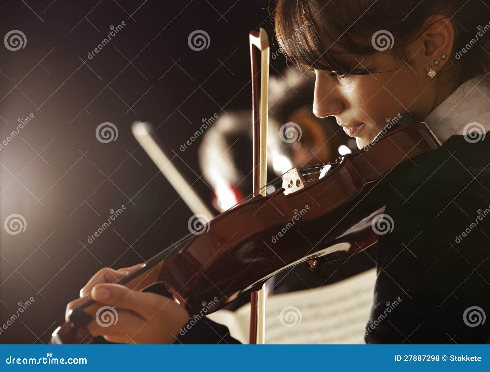 Violinist woman stock photo. Image of violinist, woman 27887298