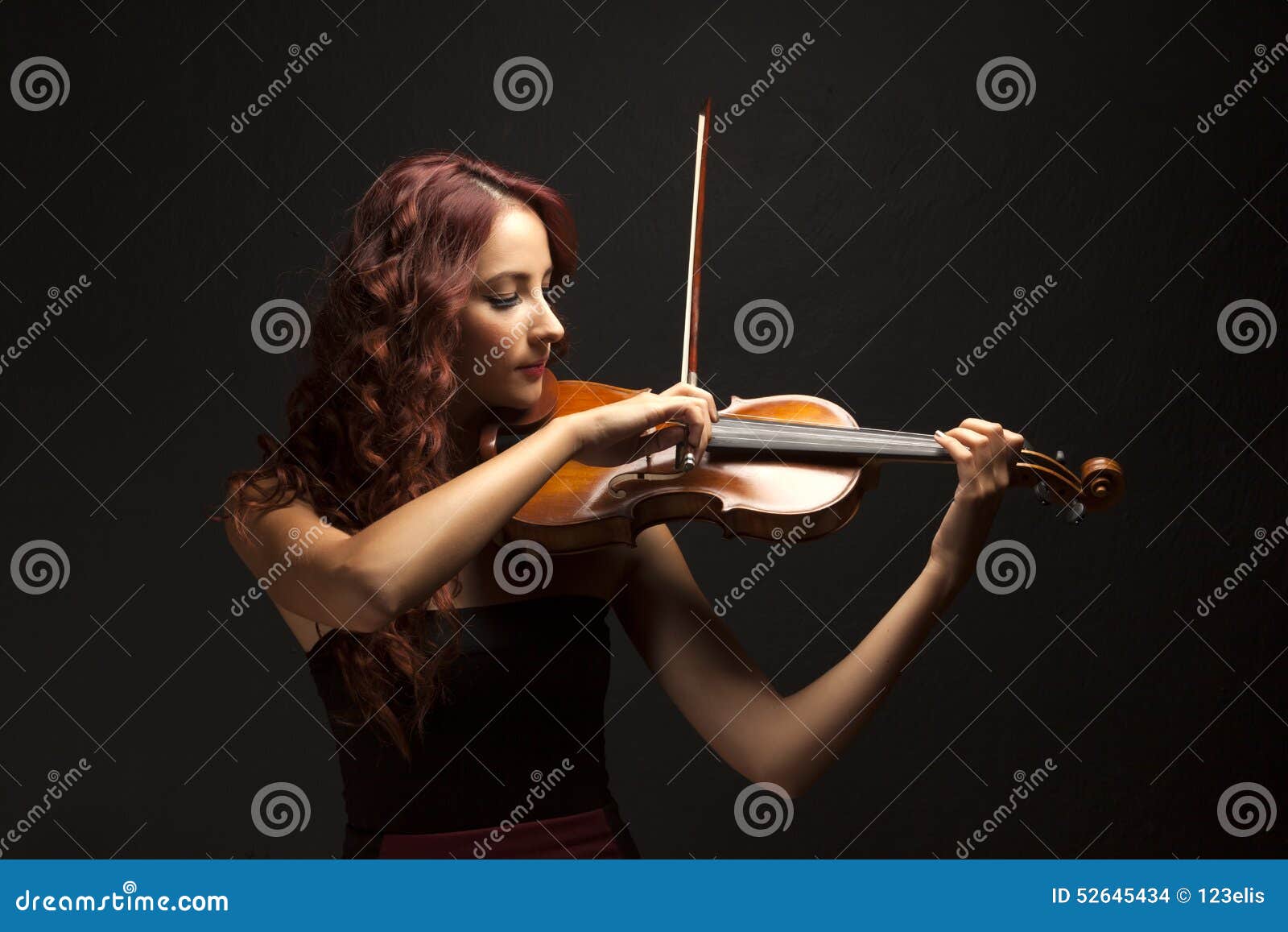 Violinist Woman stock photo. Image of concert, attractive 52645434