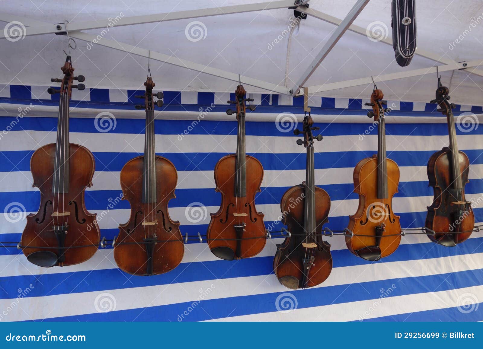 Violins for sale stock image. Image of brown, string 29256699