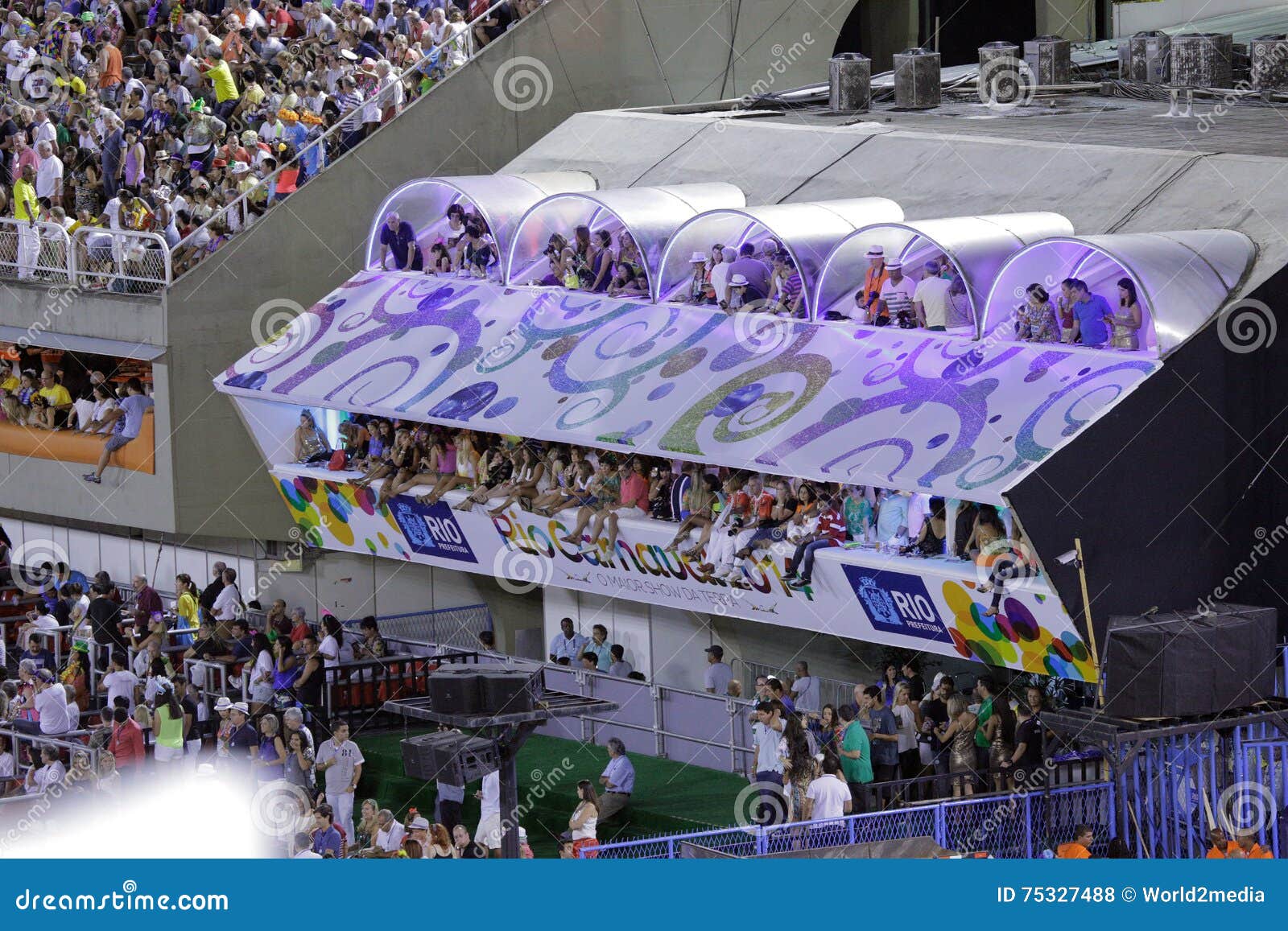 VIP Box at Sambodromo Carnival Stadium Parade Editorial Stock Photo