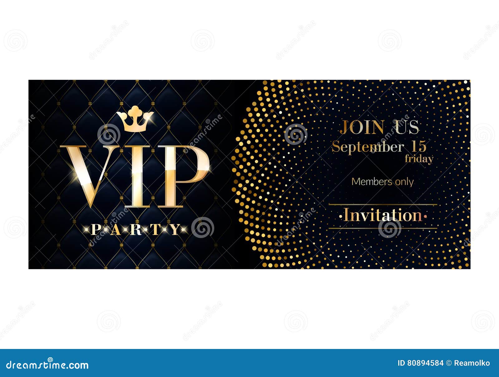 vip invitation card premium  template.