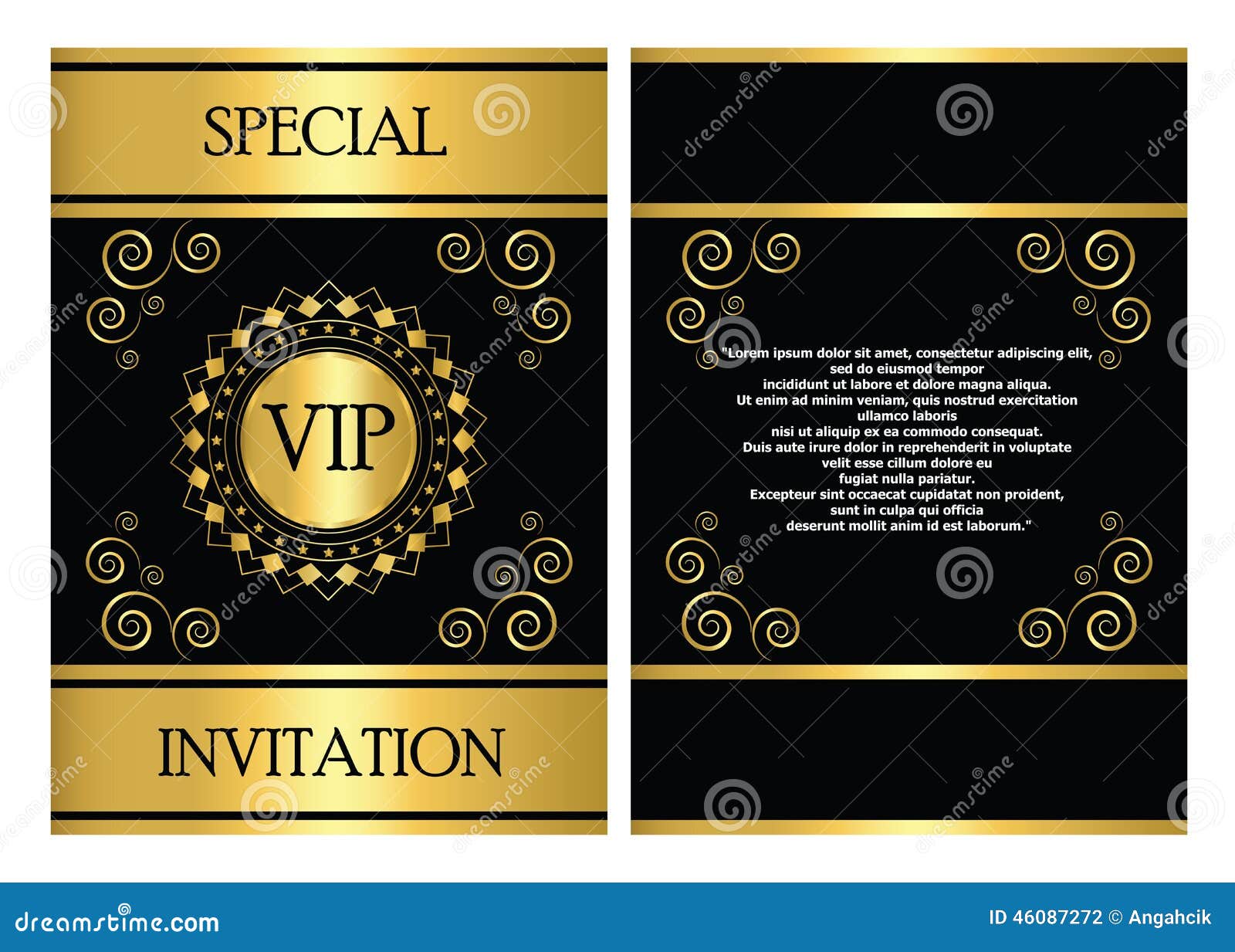 VIP Invitation Card Template Stock Vector - Illustration of card With Event Invitation Card Template