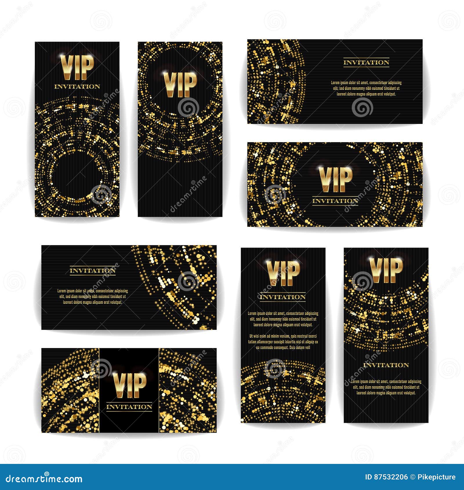 Ticket Template Set Vector. Invitation Graphic by pikepicture