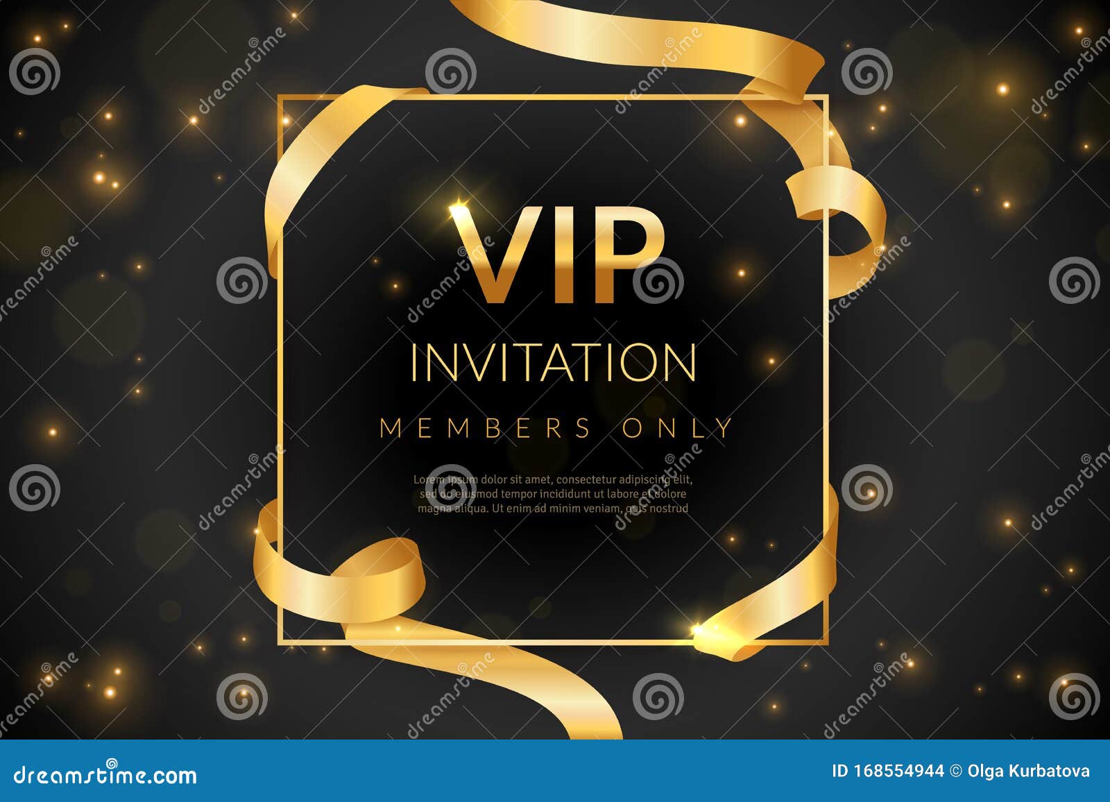 vip. luxury gift card, vip invitation coupon, certificate with gold text, exclusive and elegant logo membership in