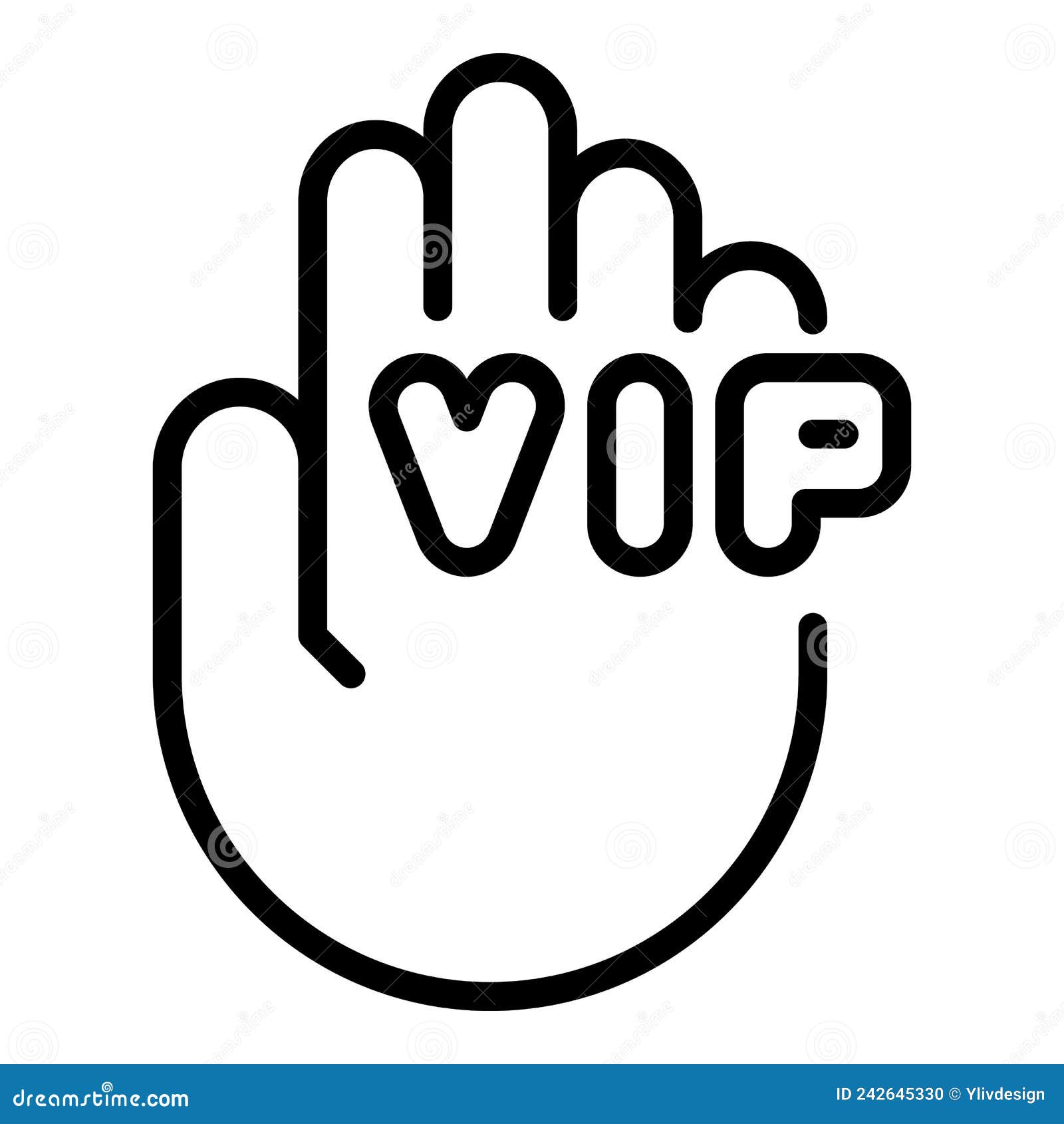 vip person icon outline . party event