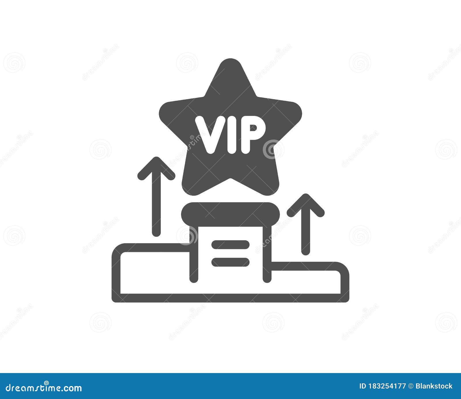 Vip Podium Icon Very Important Person Star Sign Vector Stock Vector Illustration Of Symbol Place