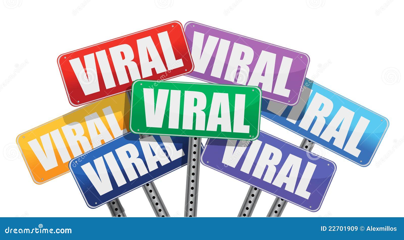Viral Marketing Signs Concept Design Stock Vector - Illustration of