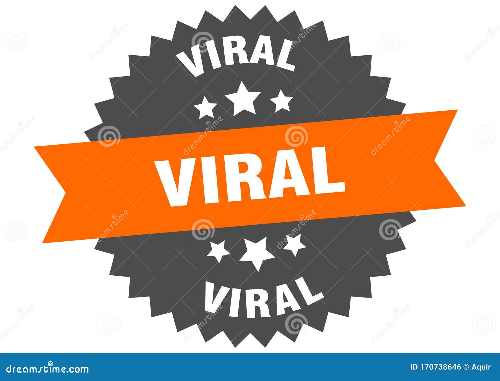 Viral Sign. Viral Circular Band Label. Viral Sticker Stock Vector Illustration of template