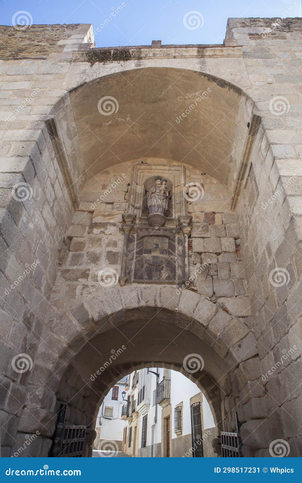 virgen de la guia gate. view from outer city