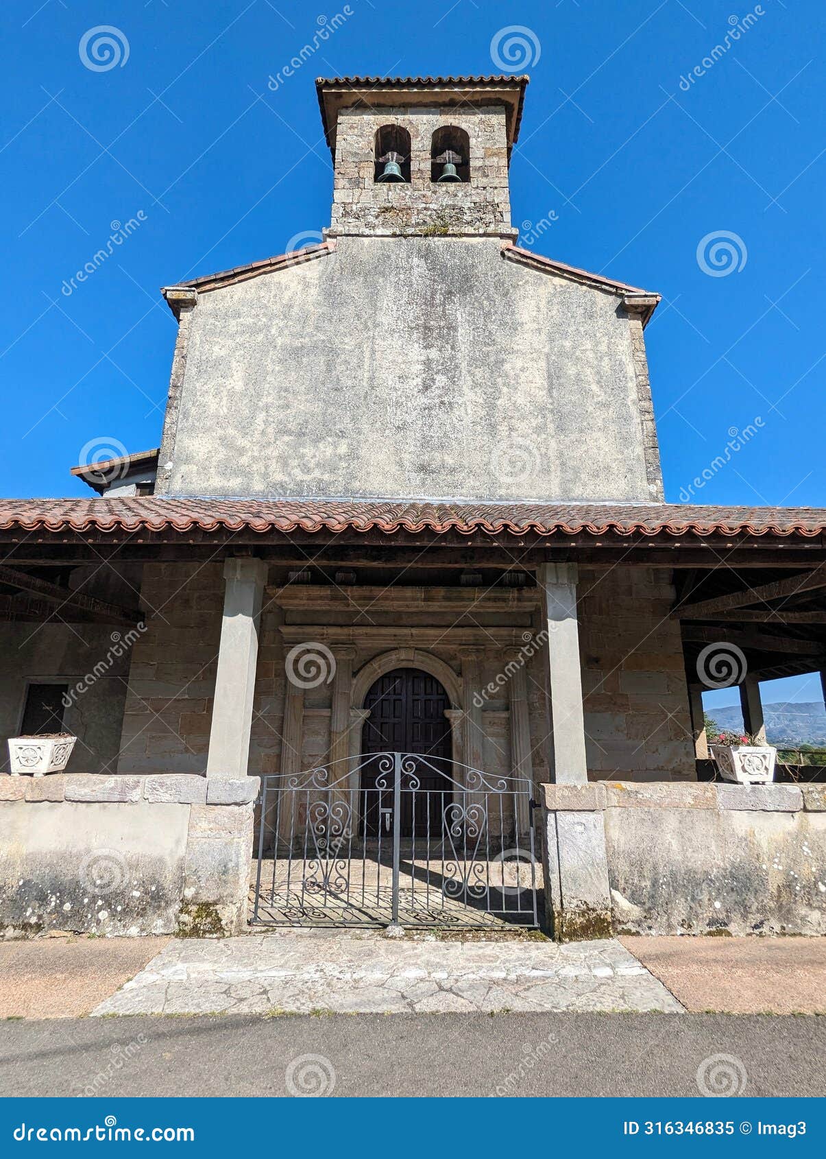 virgen del remedio sanctuary, in the camino de los santuarios way, nava municipality, asturias, spain, europe