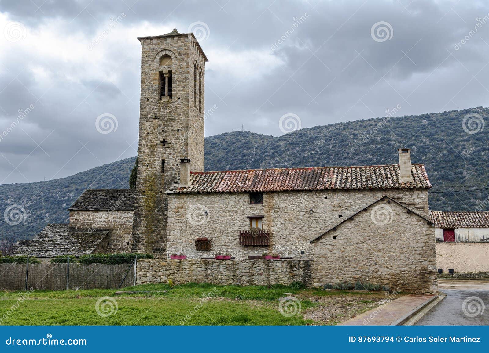 virgen del rosario church in the rural town of triste , spain