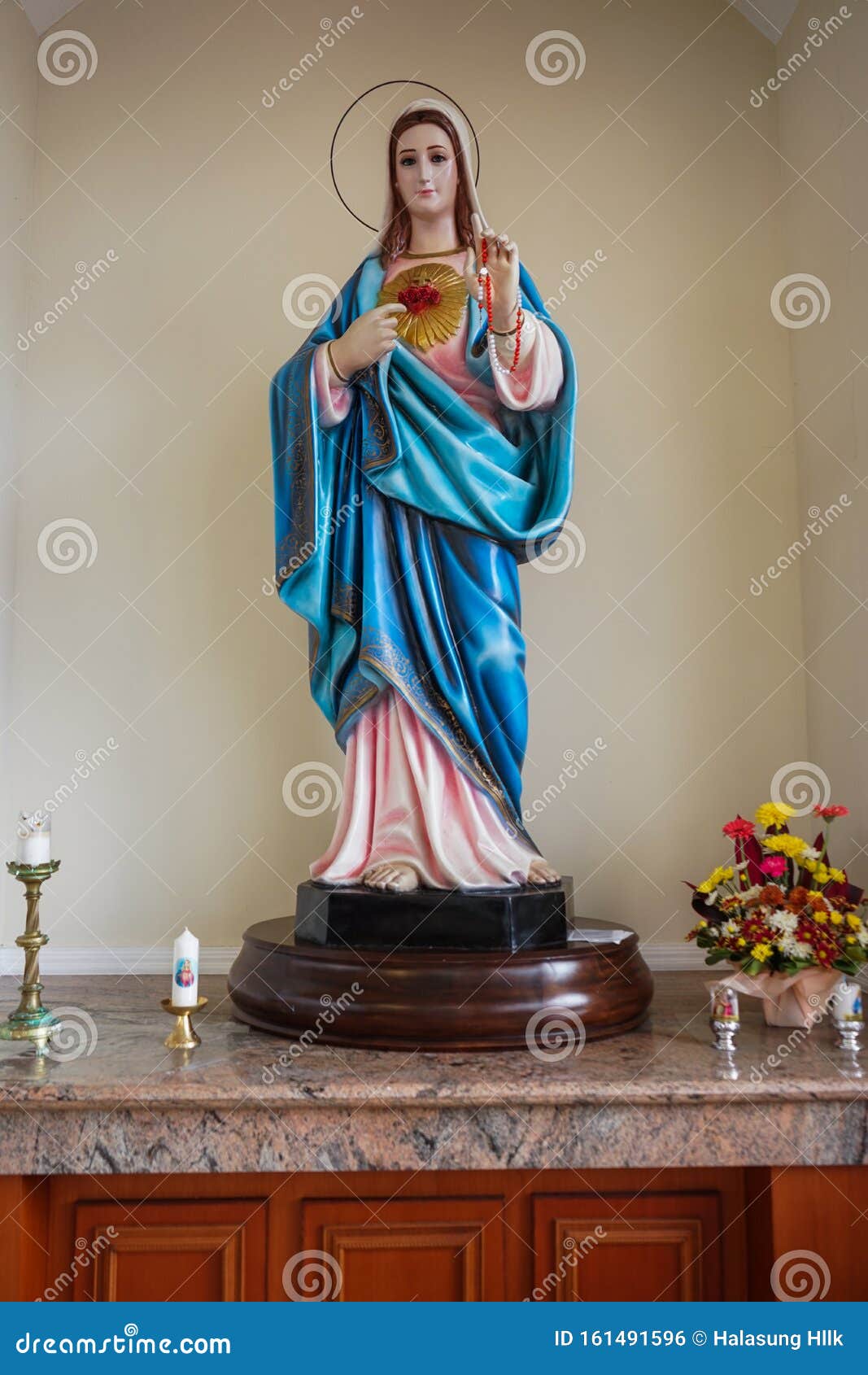 The Virgin Mary Blessing Life and Peace Stock Photo Image of mary